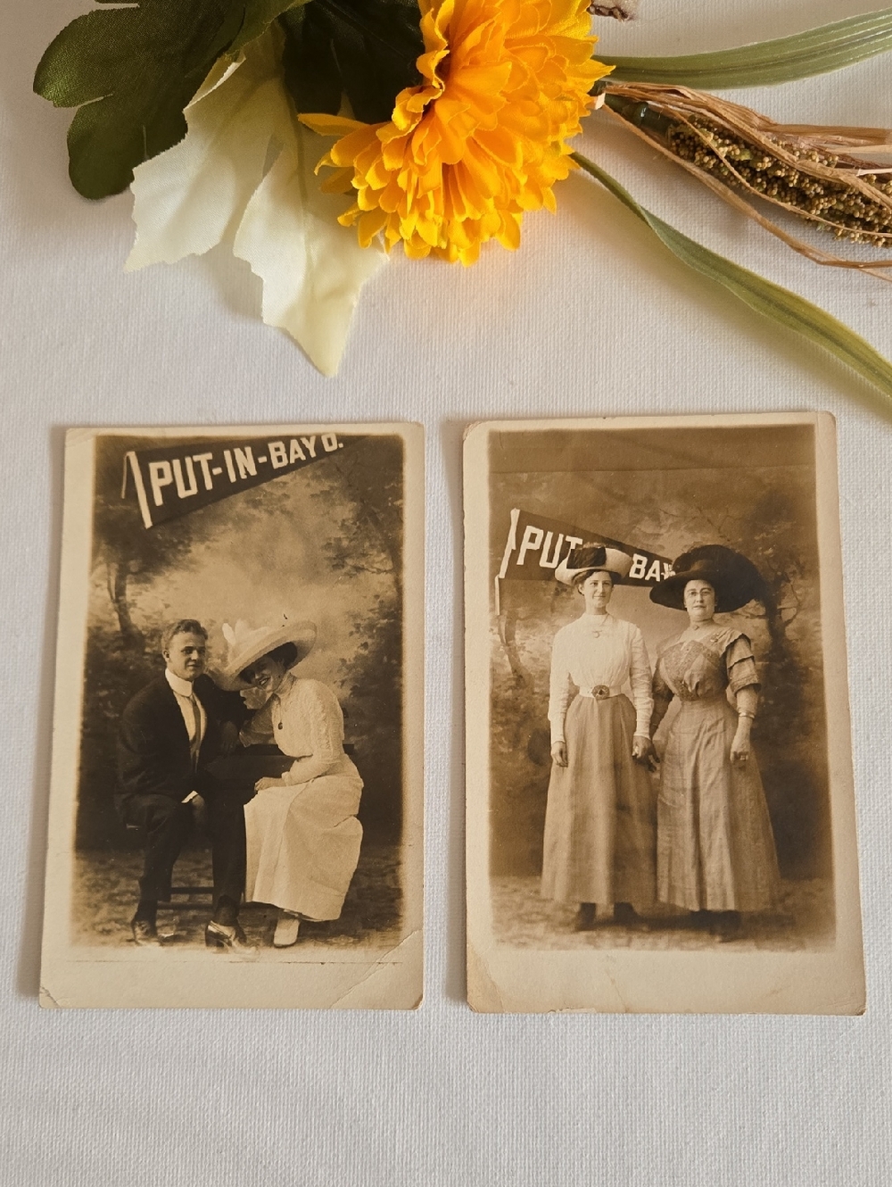 Antique Victorian Photo Postcards Put-In-Bay Ohio